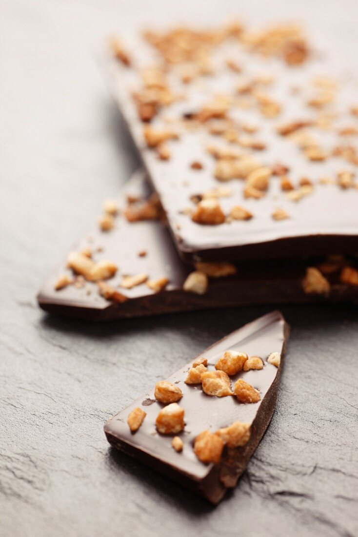 Chocolate with nut brittle