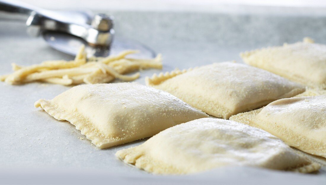 Selbstgemachte Ravioli