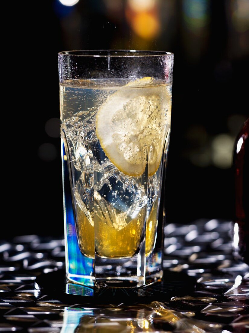 Tonic with Grand Marnier and lemon