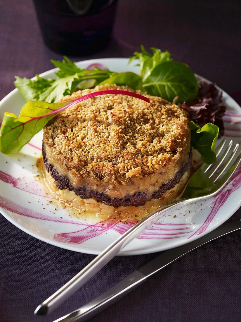Parmentier with black pudding (France)