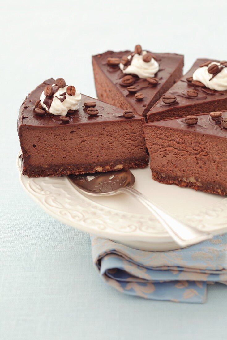 Chocolate and coffee cheesecake for Easter
