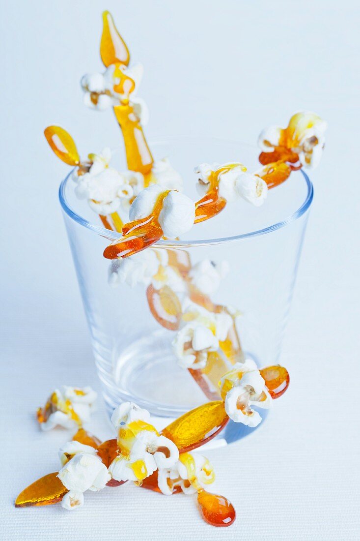 Popcorn caramel sticks