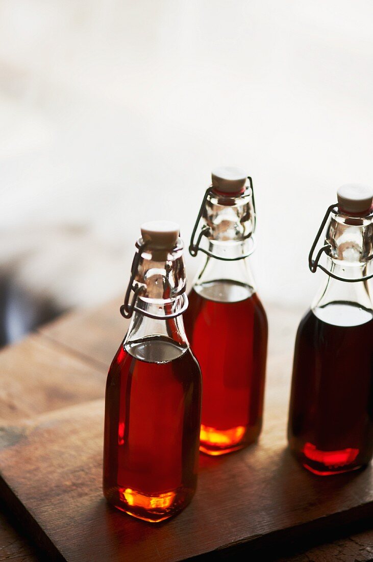 Three Bottles of Maple Syrup