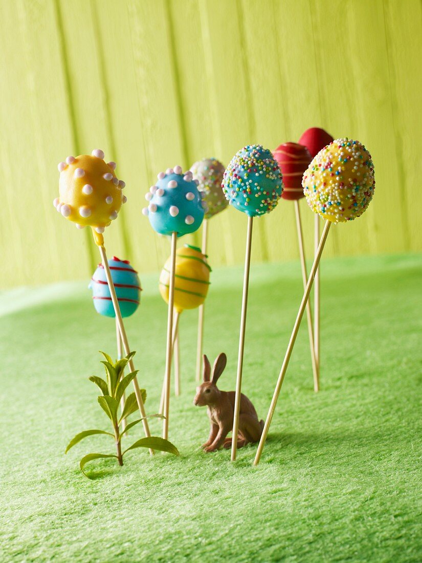 Colourful Easter egg lollies