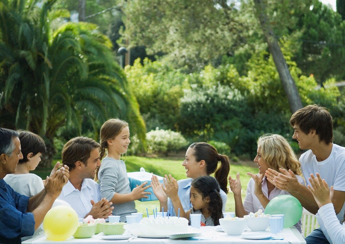 Outdoor birthday party