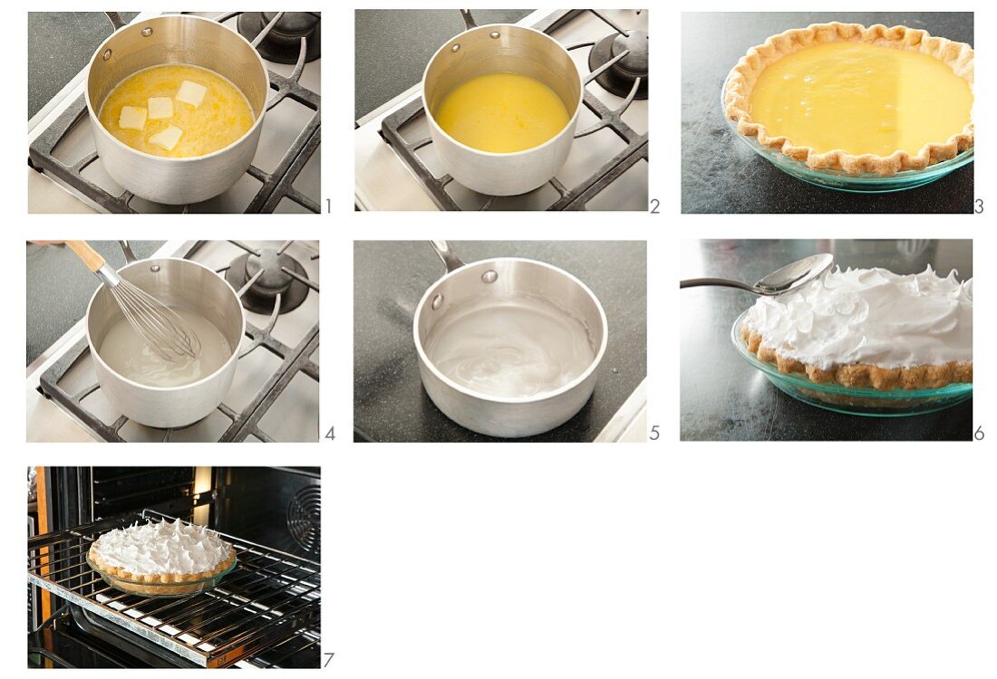 Steps for Making Lemon Meringue Pie
