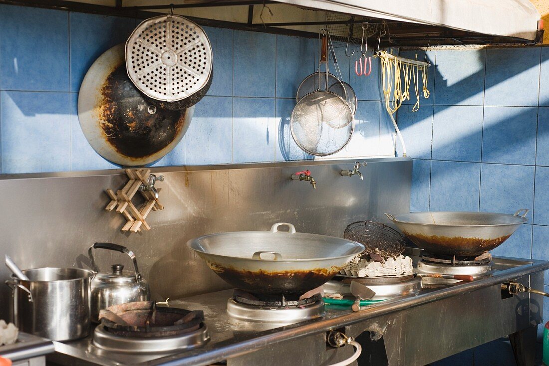 A restaurant kitchen