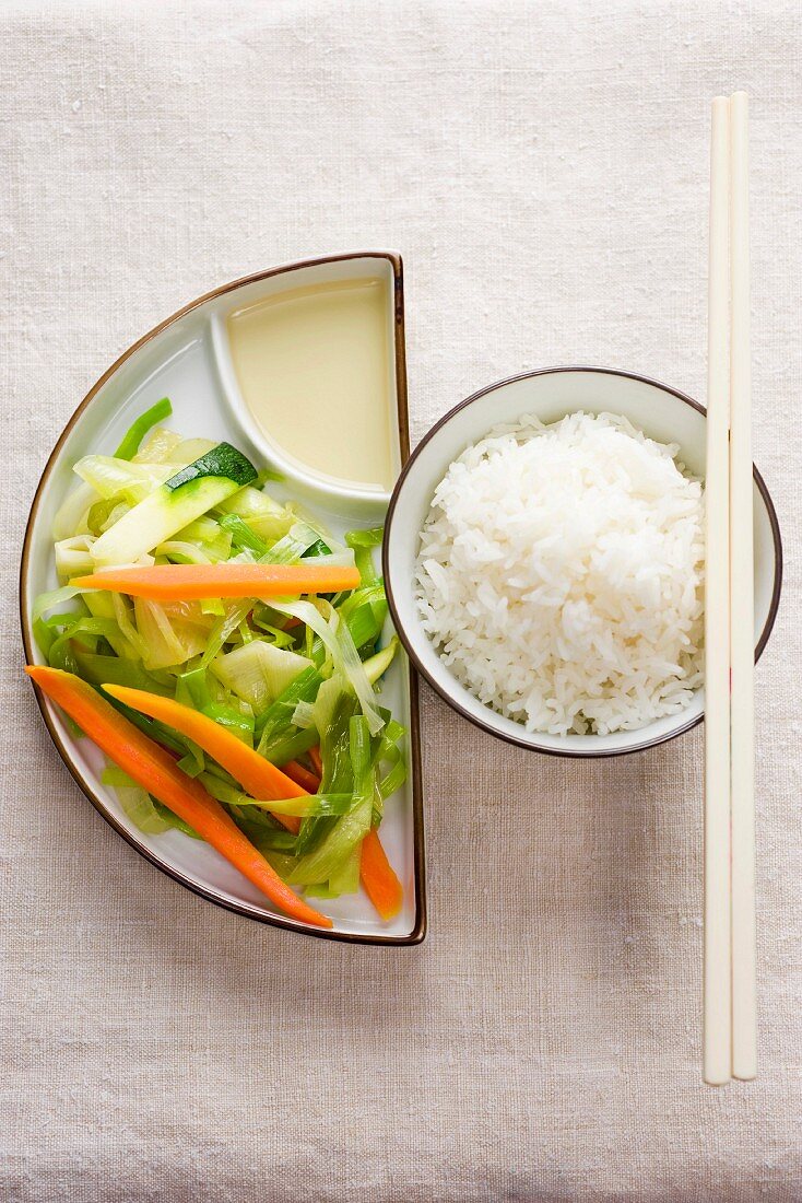 Chop Suey mit Reis (China)