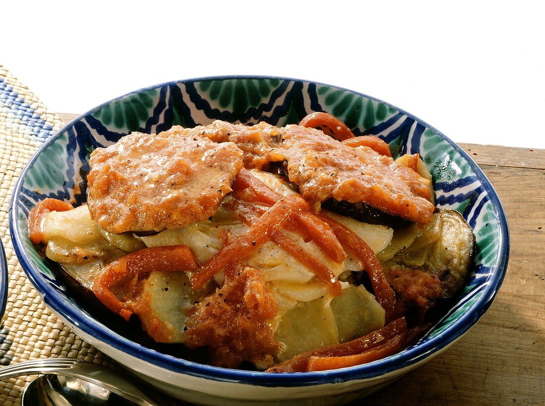 Tumbet de pescado mallorquin (Majorcan fish stew)