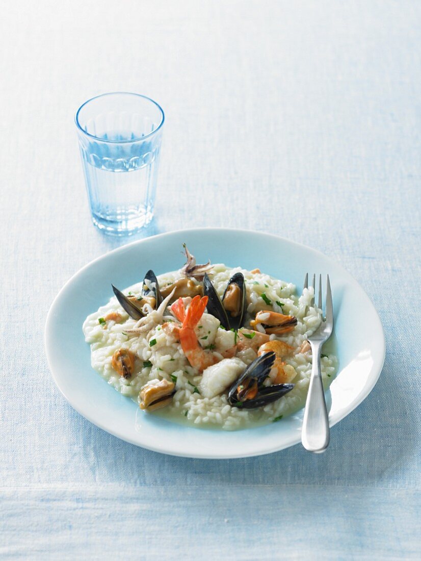 Risotto with seafood