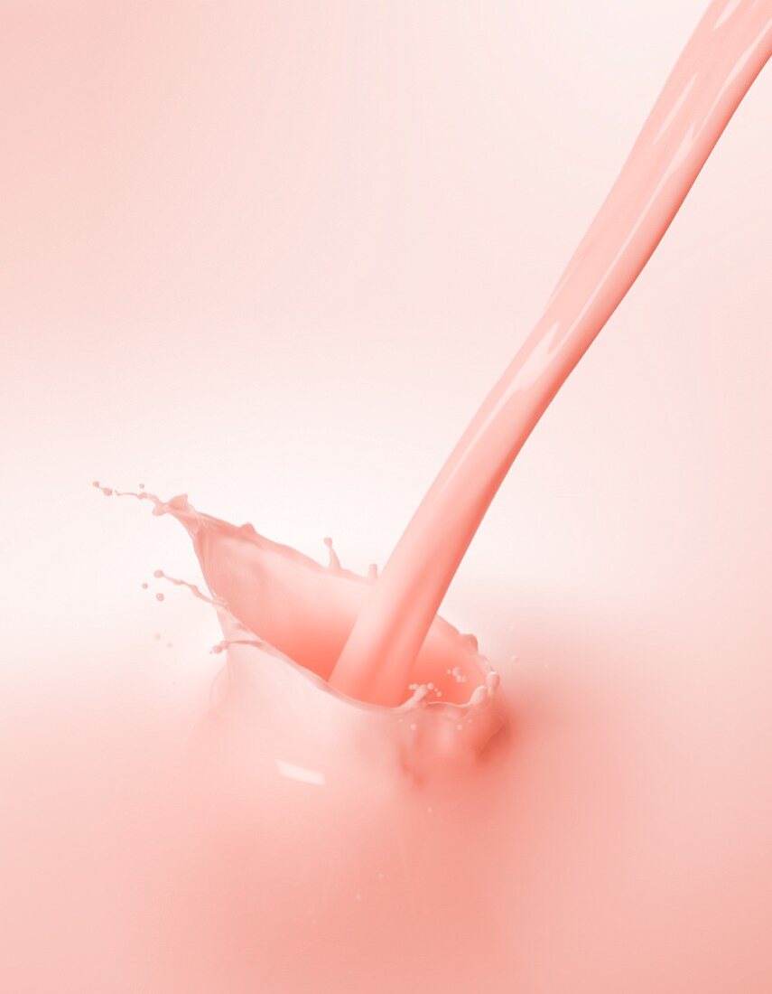 A splash of strawberry milk