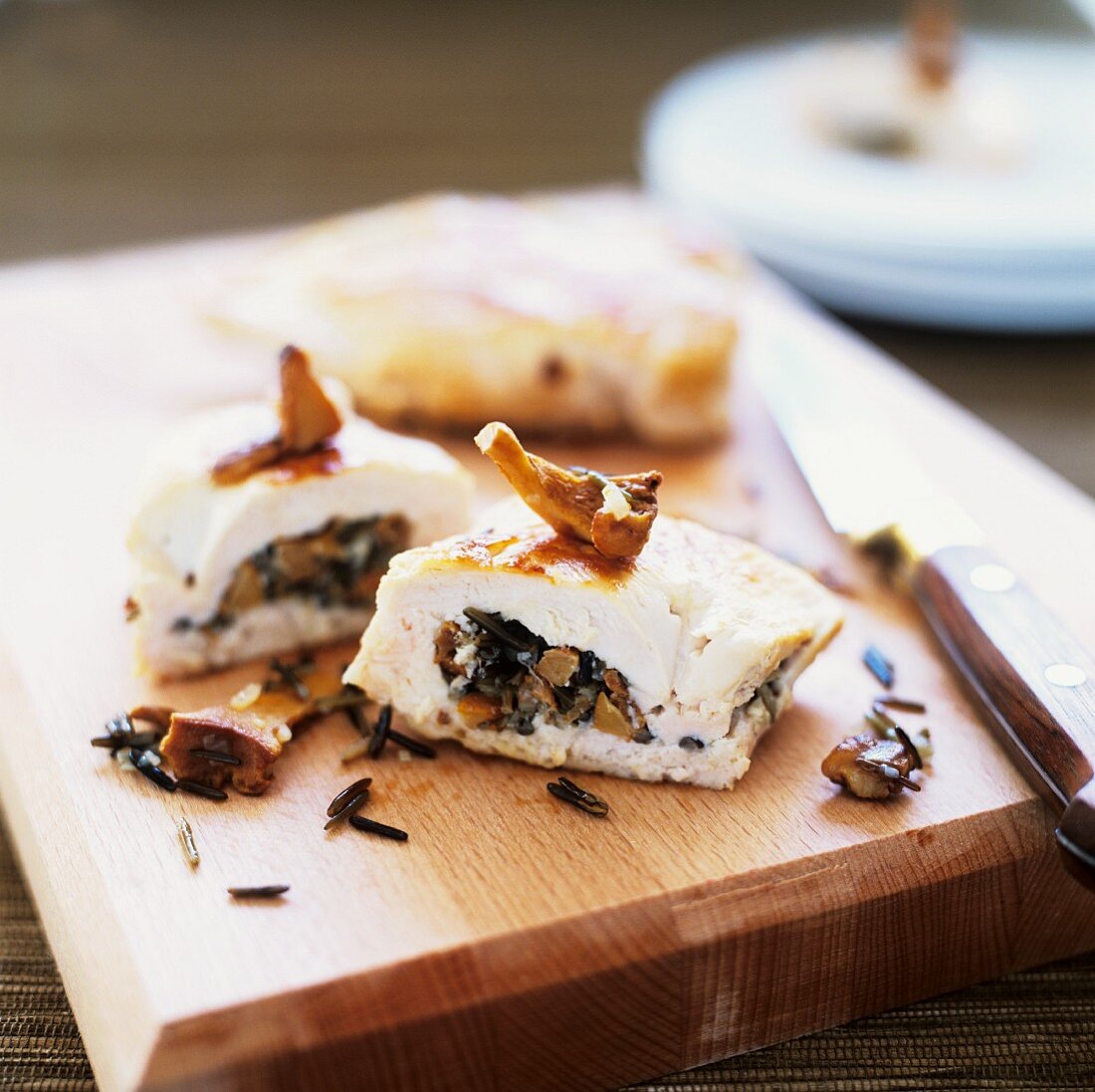 Chicken breast stuffed with wild rice and mushrooms (Canada)