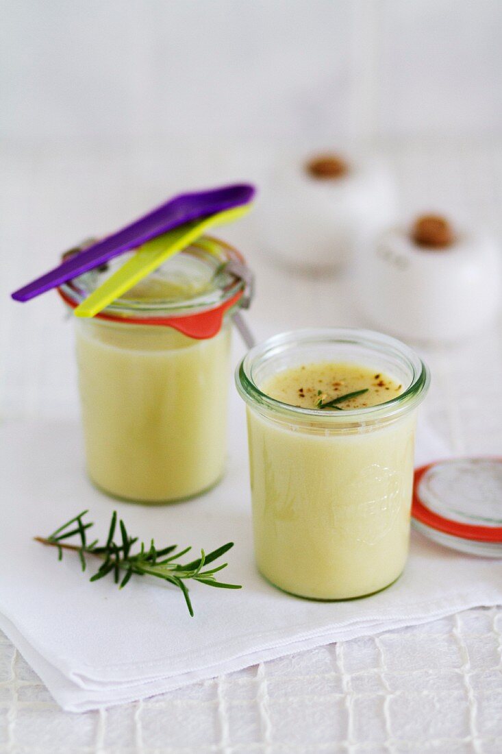 Vichyssoise in jars