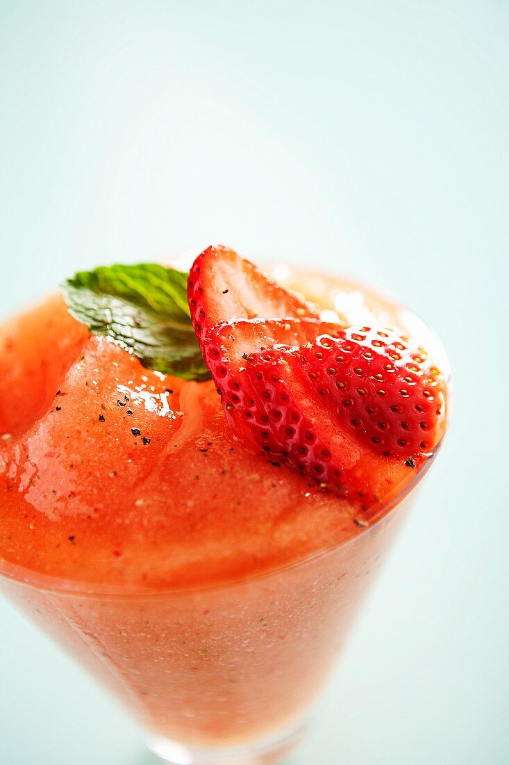 Frozen Strawberry Sorbet