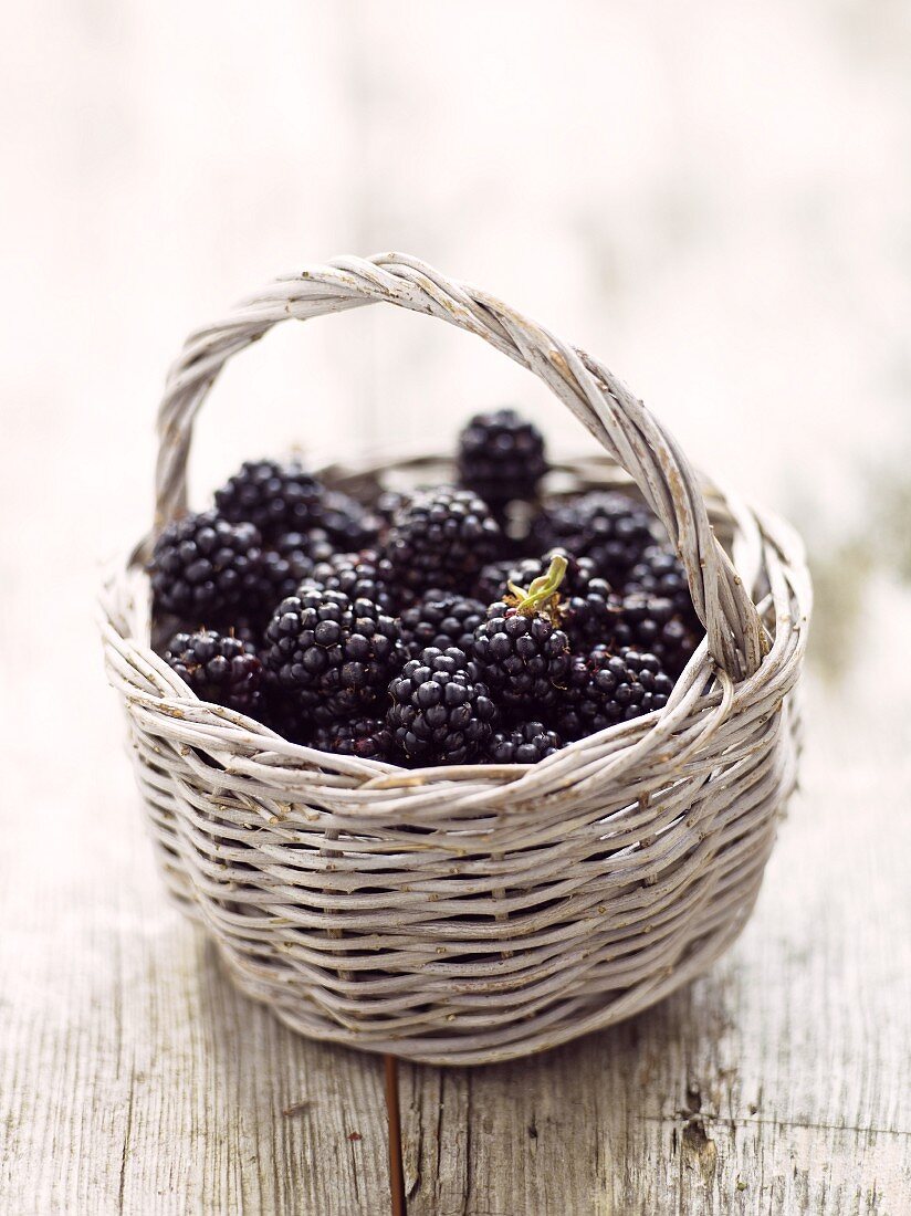 Blackberries in basket