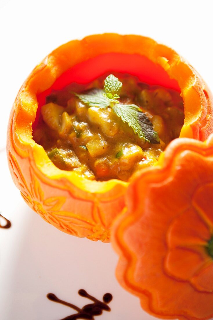 Curry Seafood Pumpkin Bowl
