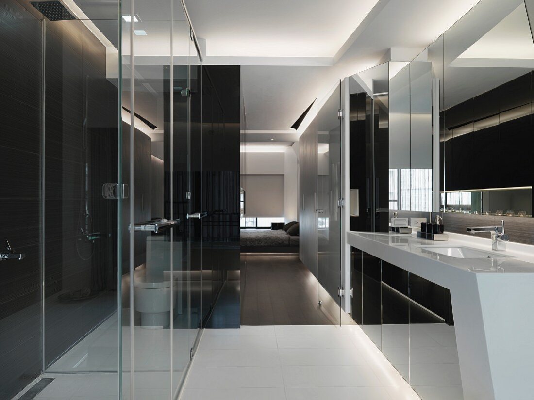 Modern master bathroom