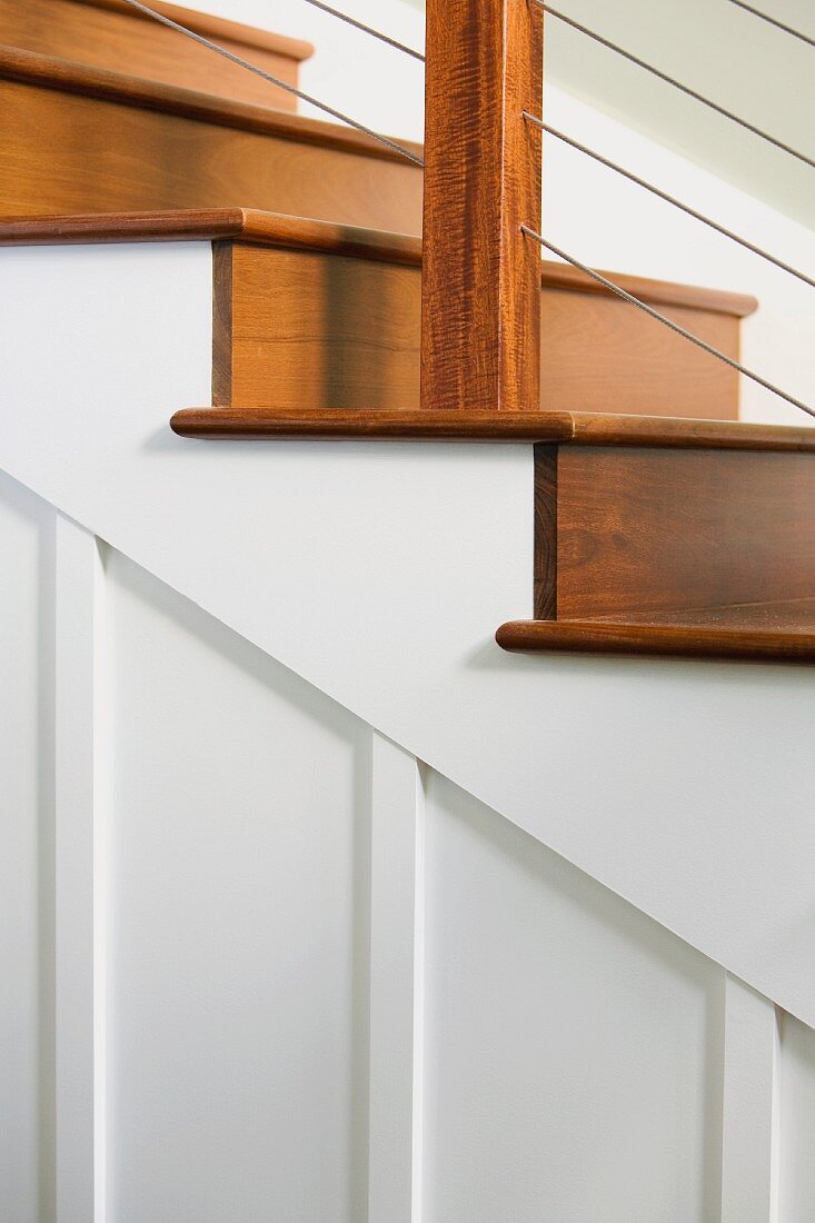 Detail of a wooden staircase