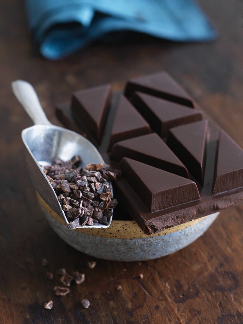 Dark Chocolate with a Scoop of Cacao Nibs