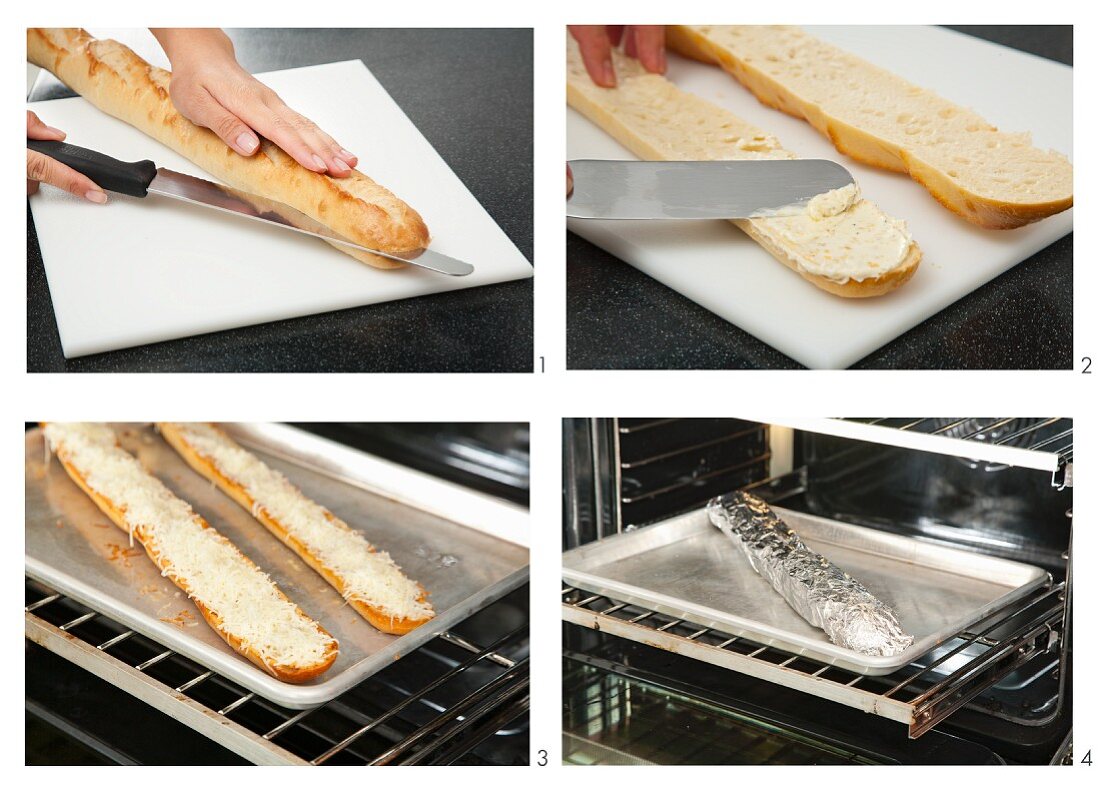 Steps for Making Cheesy Garlic Bread