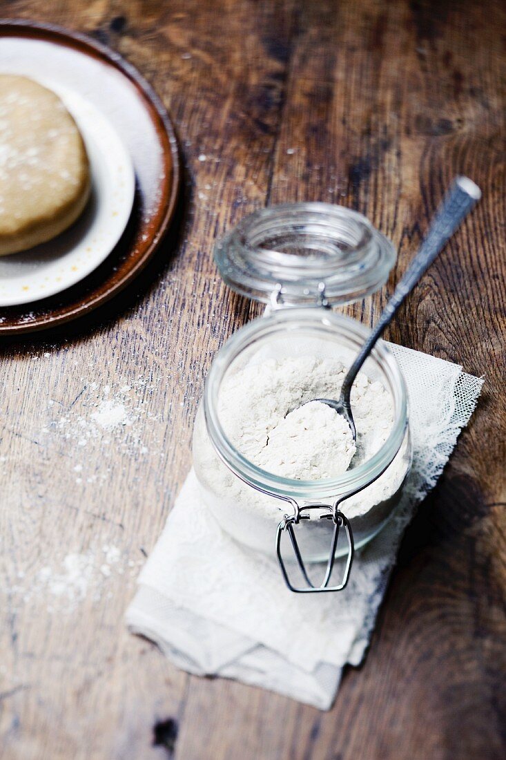 A jar of flour