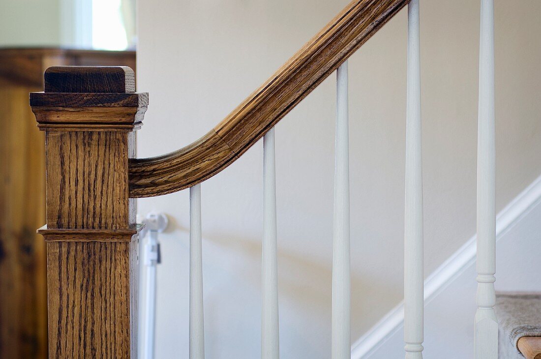 Detail wooden handrail