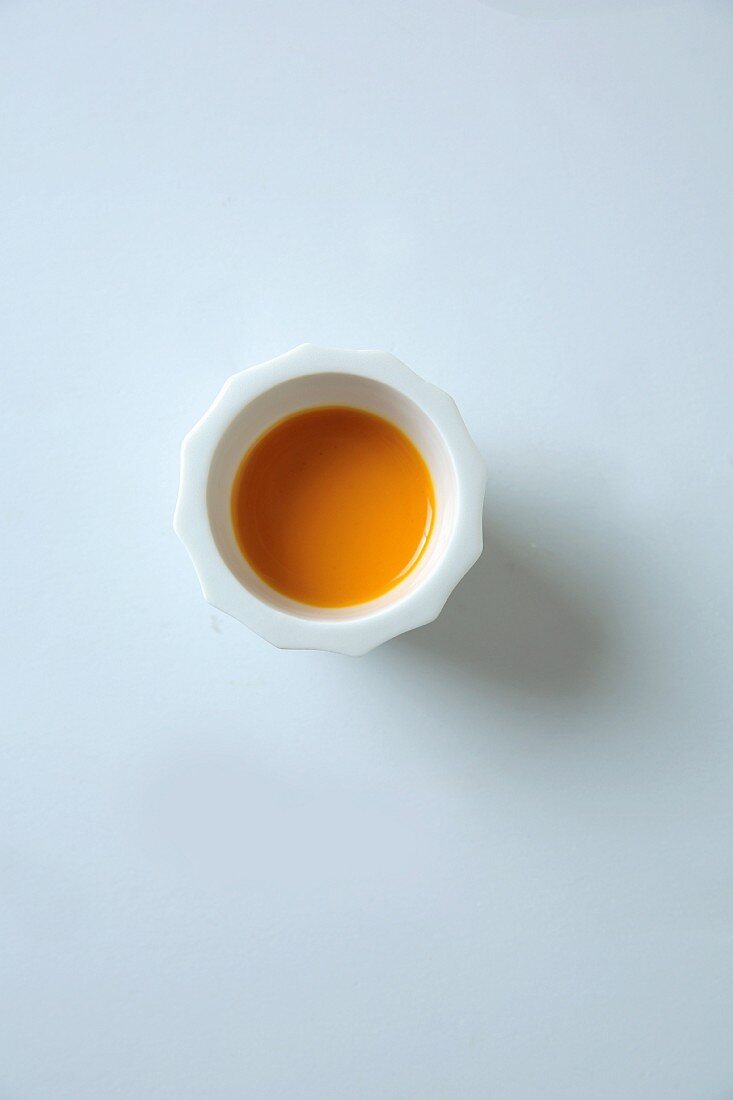 A bowl of sea buckthorn juice