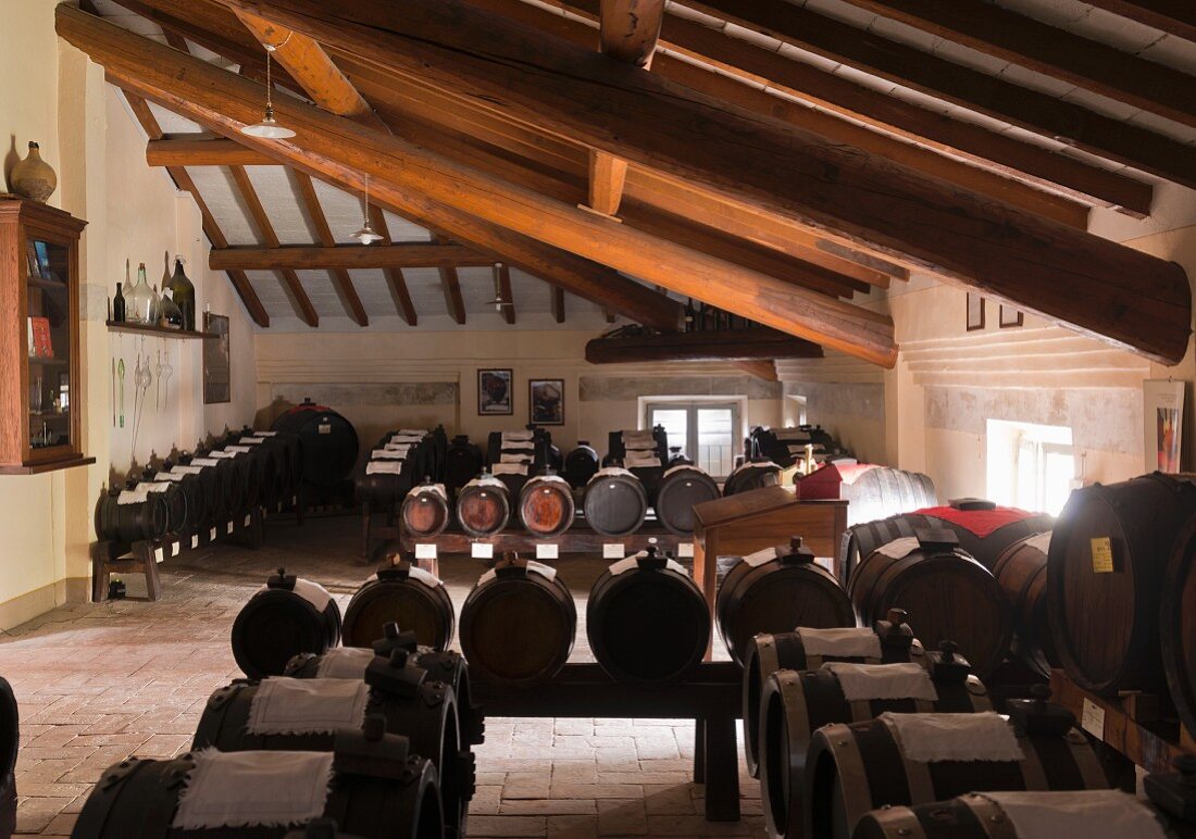 A balsamic vinegar store room