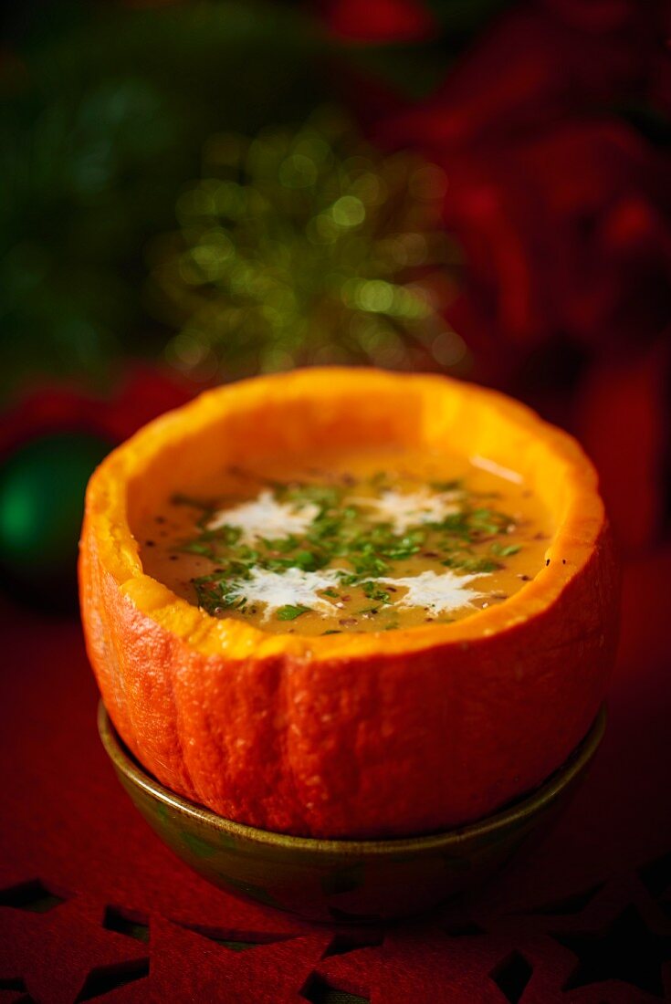 Christmas pumpkin soup