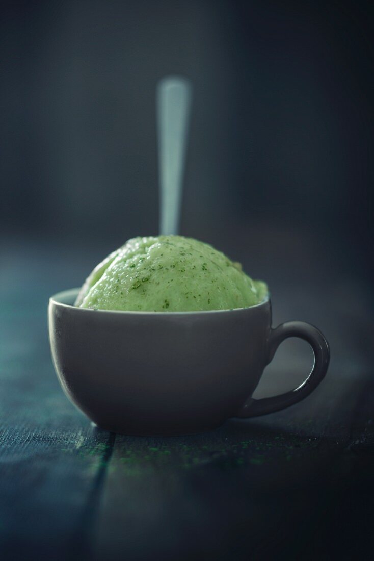 A couple of vegan green tea ice cream