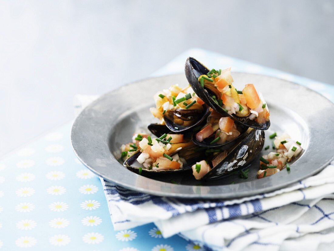 Mussels with tomatoes