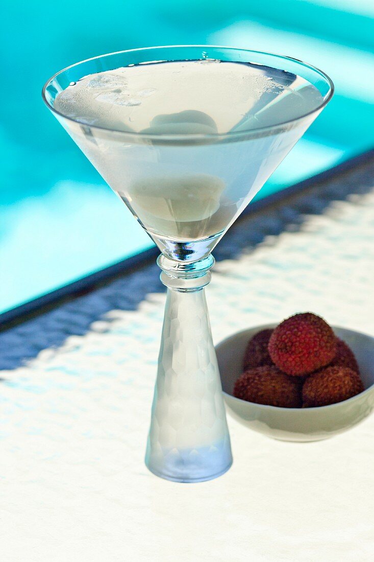 A lychee martini