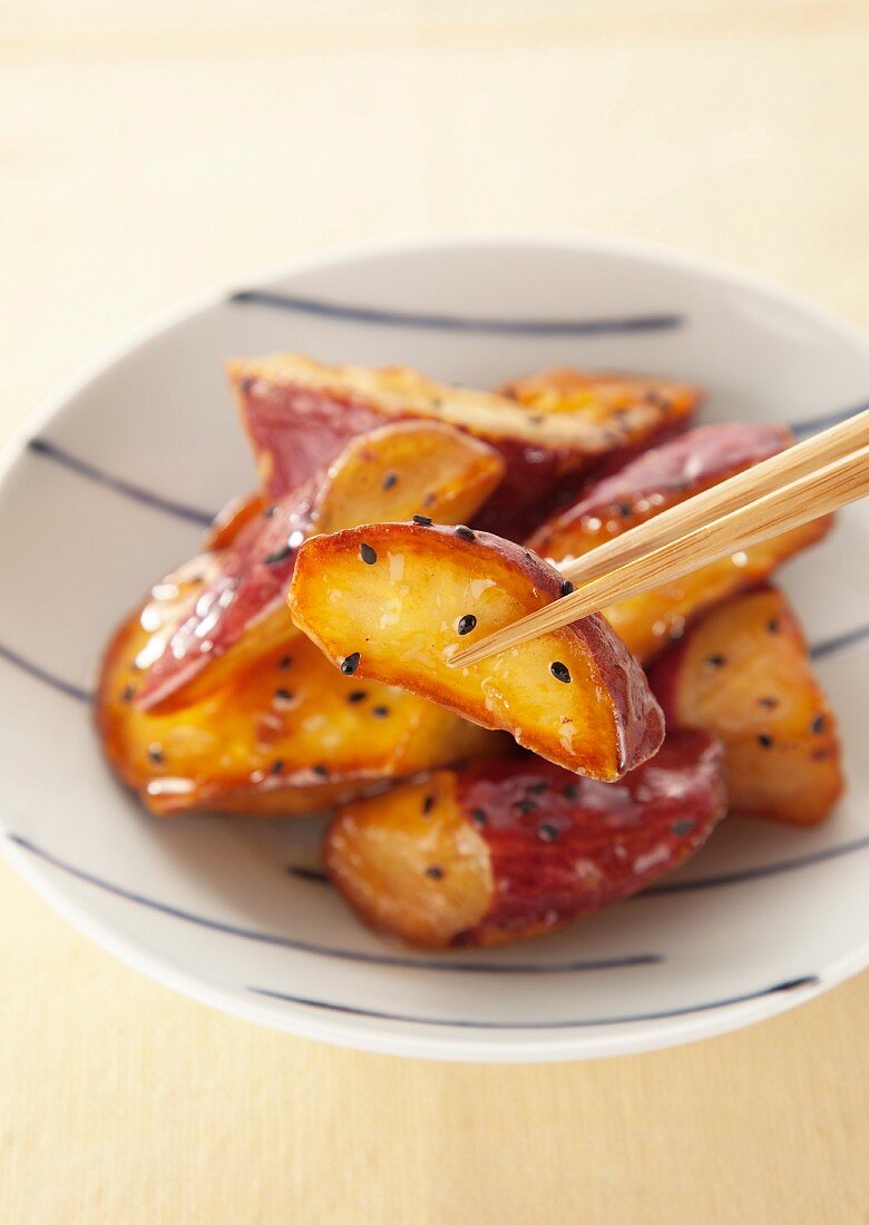 Deep fried sweet potatoes, Japan