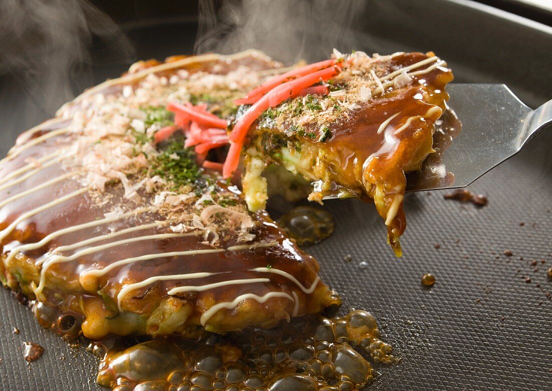 Okonomiyaki (Japanese pancake)