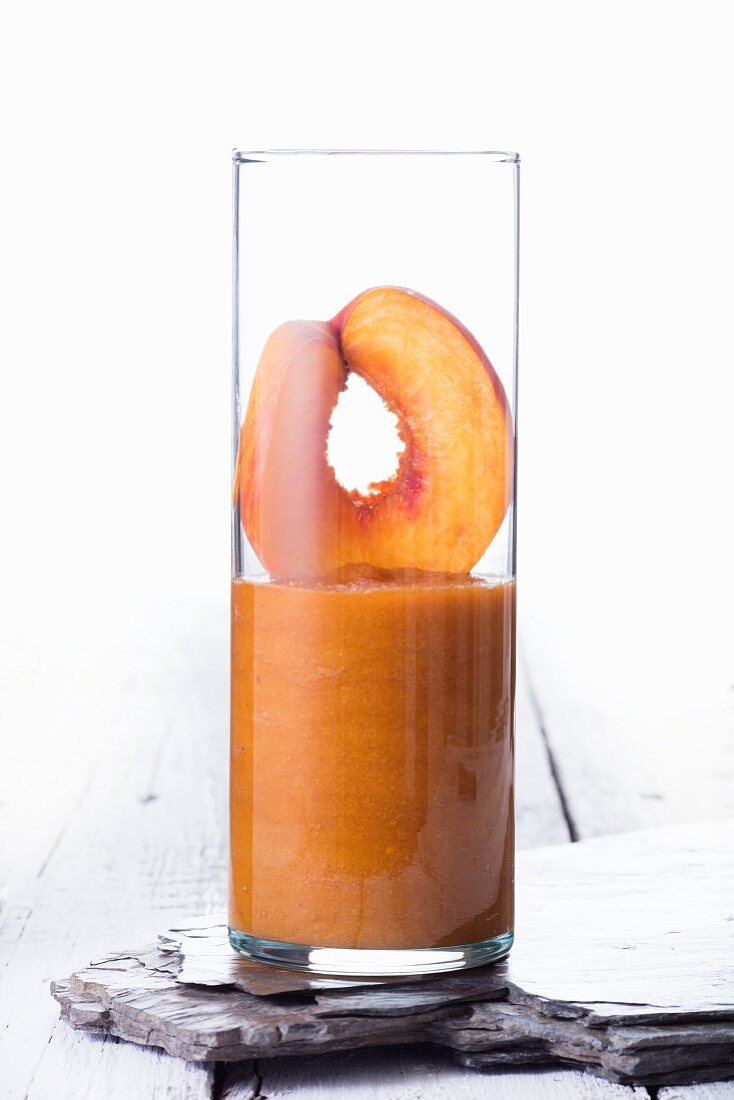 A peach smoothie