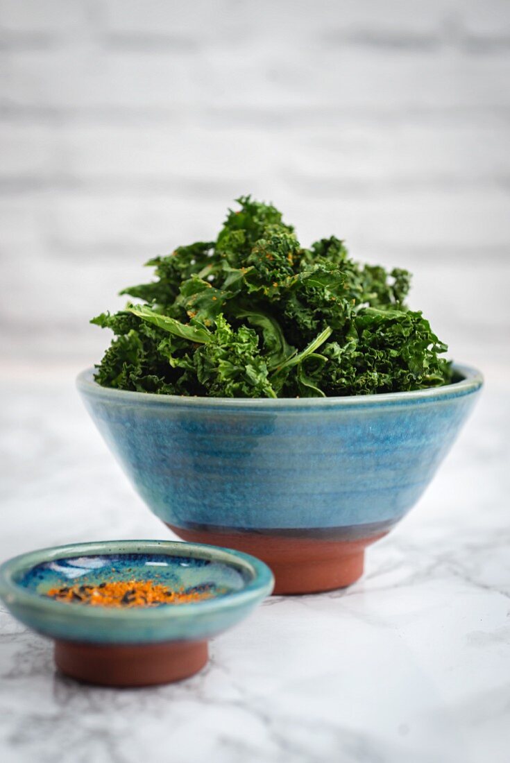 Kale chips with Japanese seasoning