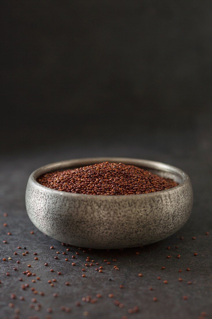 A bowl of red quinoa