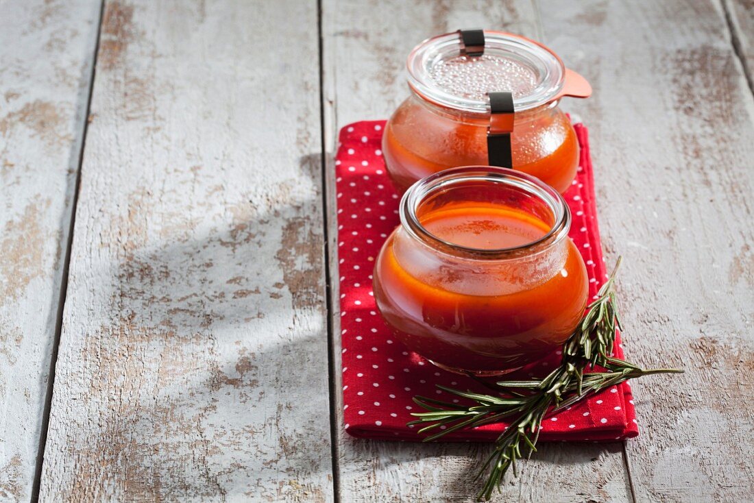 Jars of tomato soup