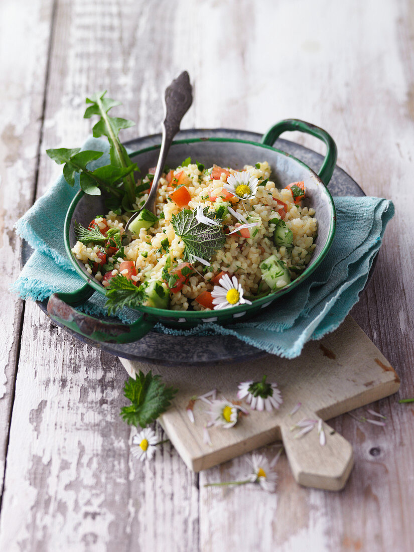 Tabbouleh with wild herbs