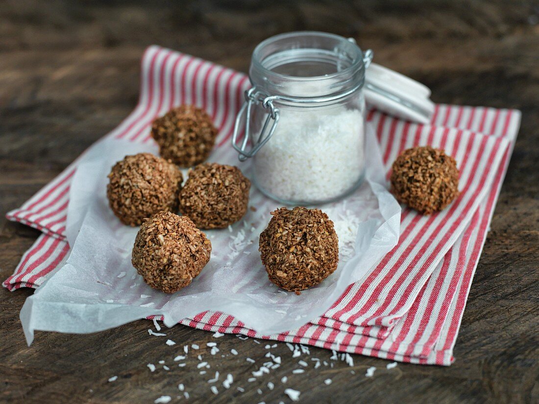 Homemade spice and coconut bites