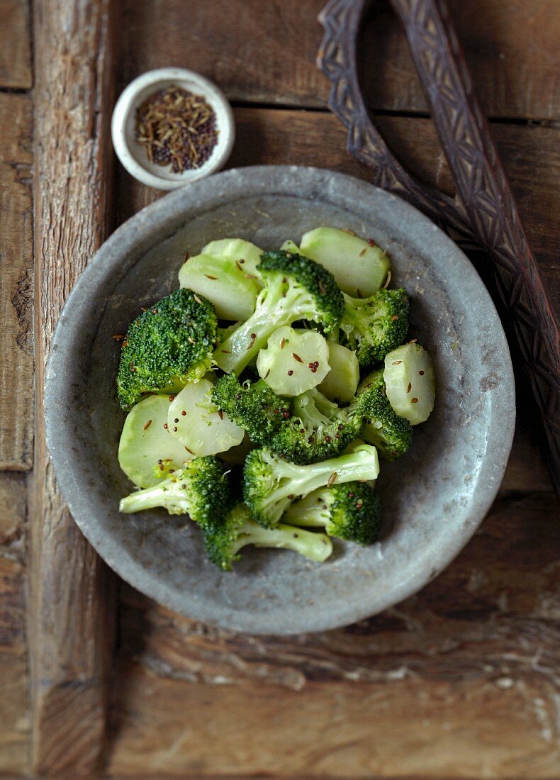 Broccoli with caraway (India)