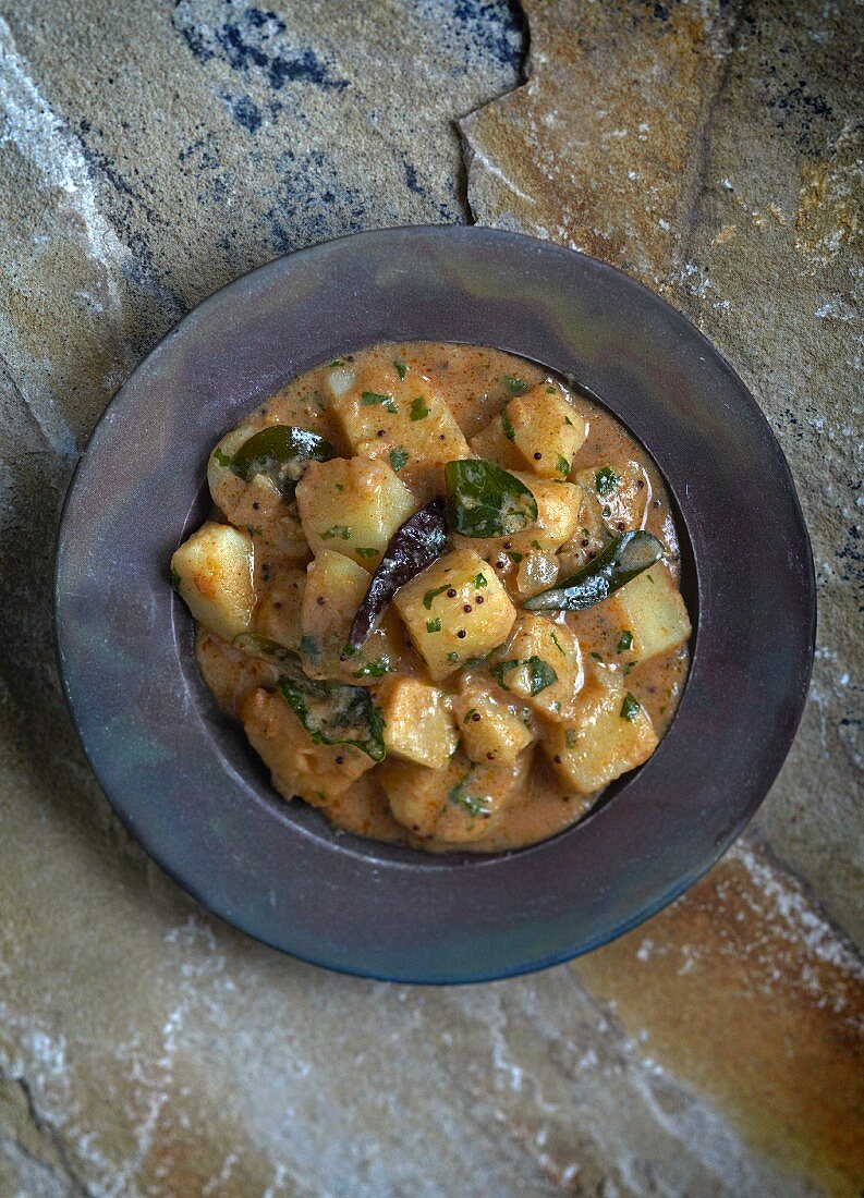 Kartoffelcurry aus Indien