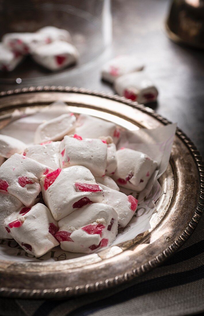 Nougat with Turkish delight and rosewater