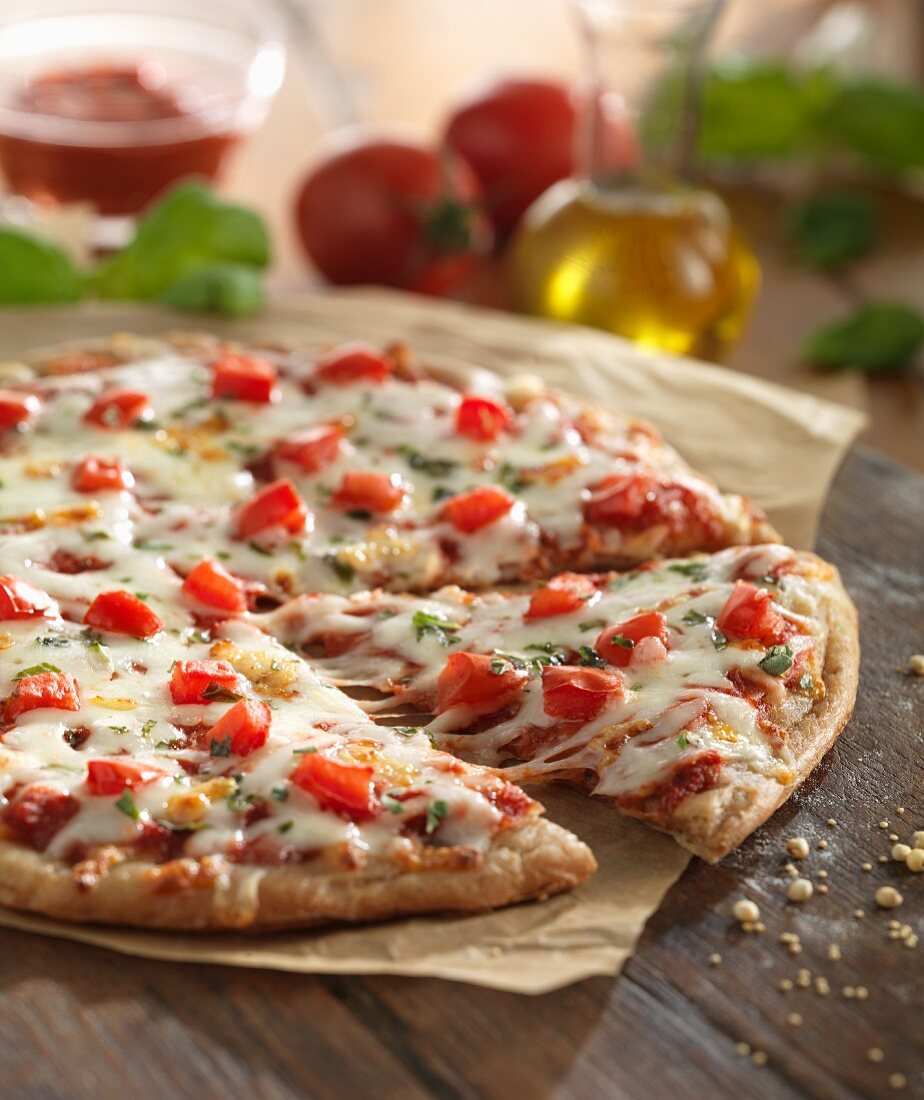 Gluten-free margherita pizza