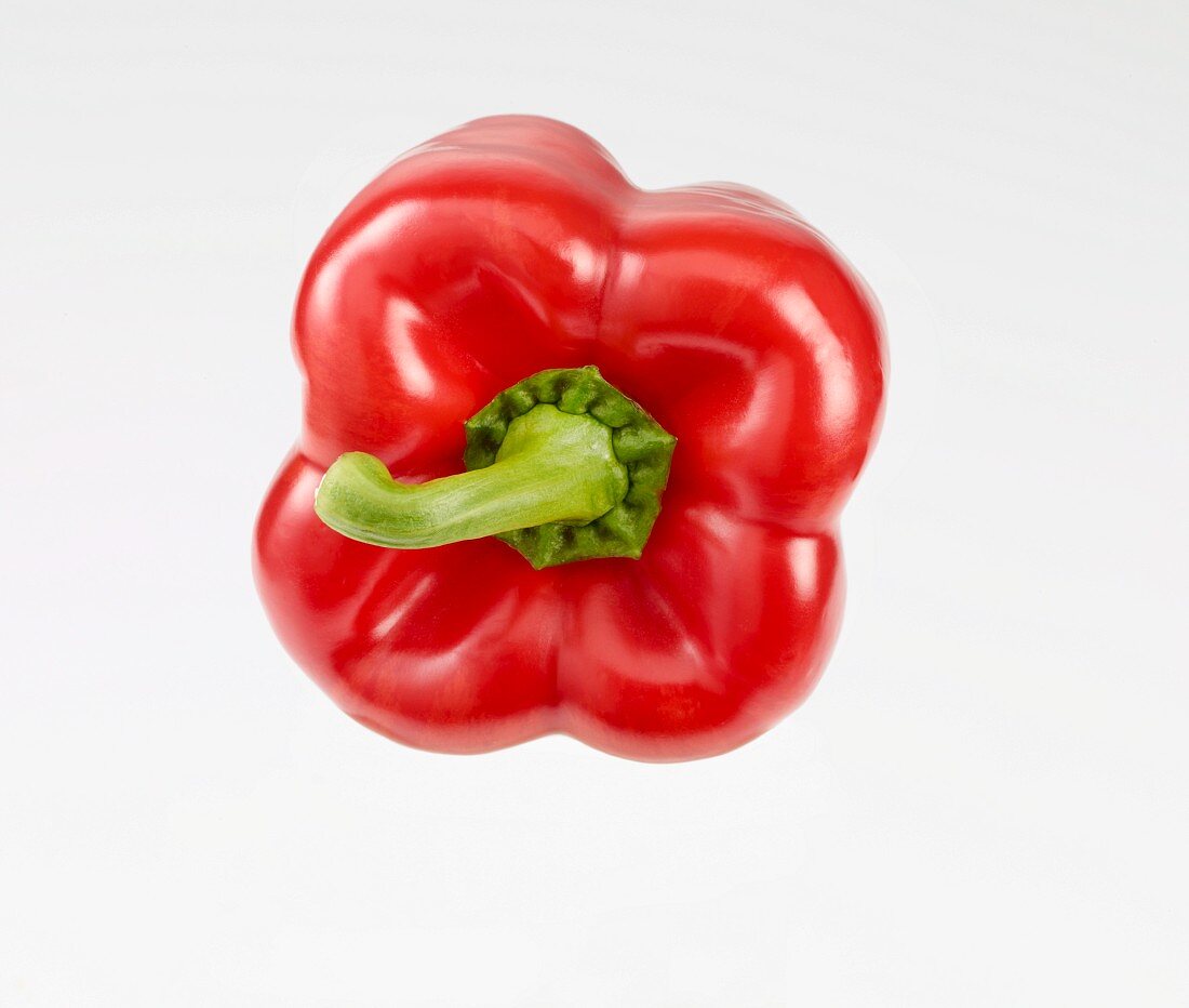 A red pepper seen from above