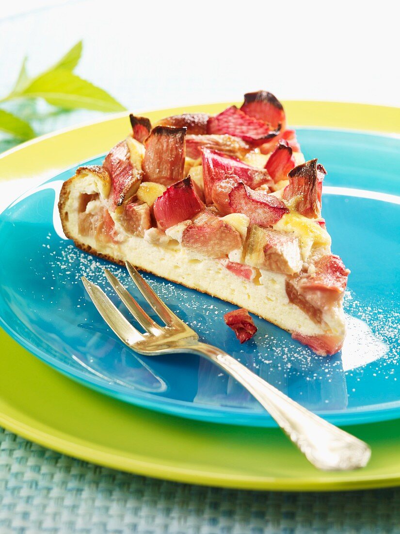 Rhubarb and quark bake