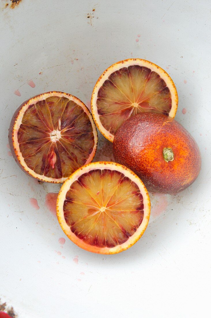 Juicy blood oranges
