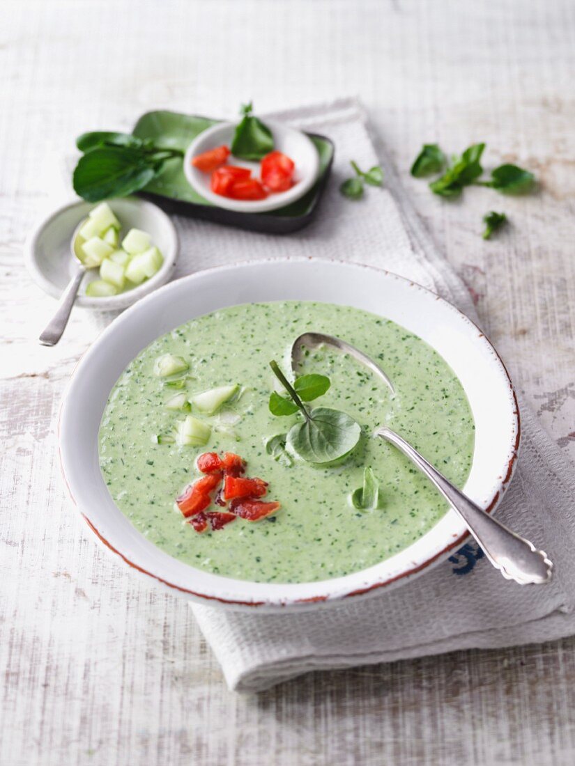 Watercress gazpacho