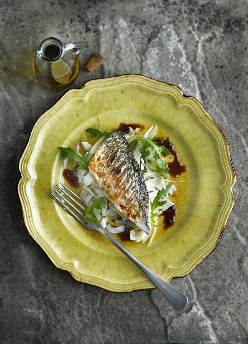 Fennel salad with mackerel