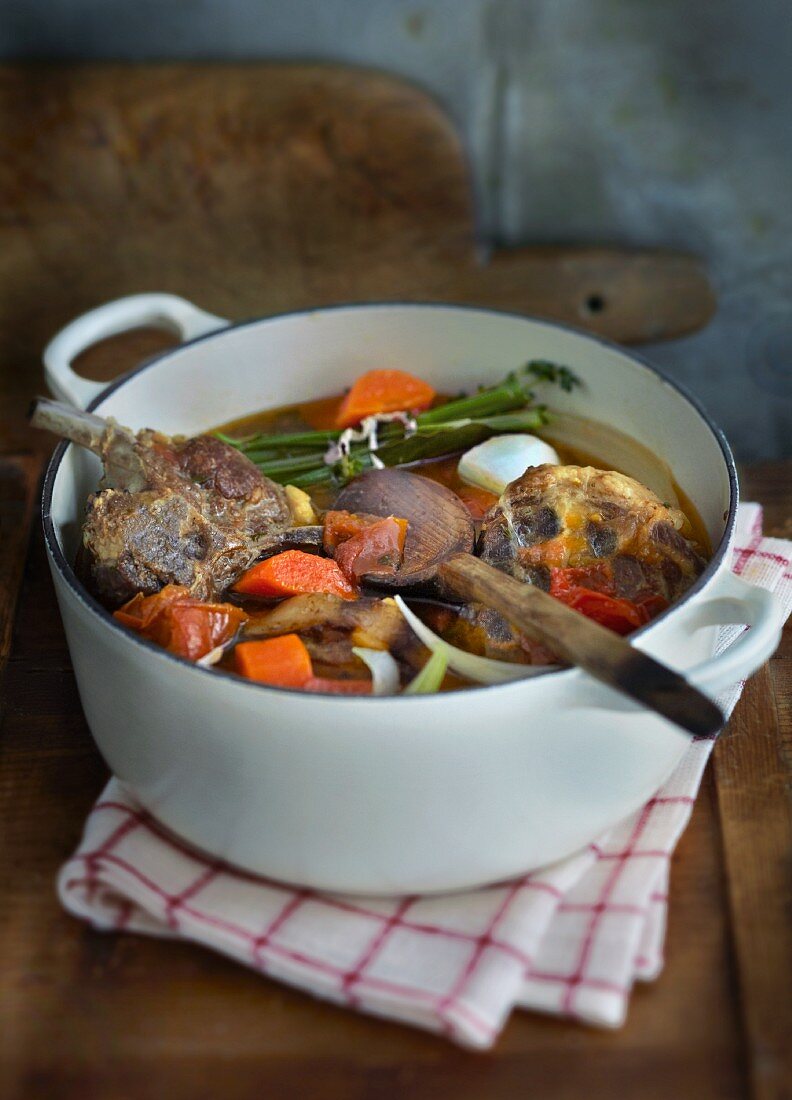 Navarin (lamb stew with vegetables, France)